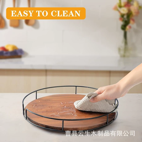 懒人苏珊收纳架防滑木质转盘收纳架橱柜食品储藏室厨房台面香料架 元宝可抵1% ¥ 23 .8 2300+件 退货包运费 先采后付 回头率71% 曹县云生木制品有限公司