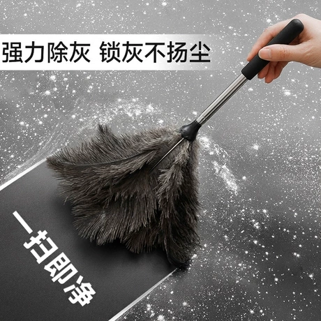 鸵鸟毛掸除尘鸡毛掸子可伸缩防静电扫灰尘清洁家用美学装饰摆件 ¥ 14 .52 退货包运费 先采后付 7天无理由 回头率37% 郾城区龙城镇兴远羽毛加工厂