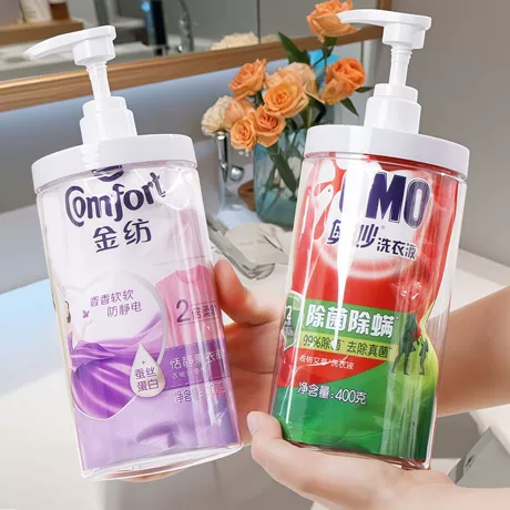 大口径按压洗衣液分装瓶家用沐浴露瓶子洗手乳液分装瓶洗发水瓶子 品类店铺 TOP7 ｜ 商机组货：多功能旅行分装瓶 ¥ 1 .34 新人价 3.1万+件 退货包运费 先采后付 官方物流 回头率48% 义乌市易顺日用百货有限公司 运费: 获取 下单价: 获取 起订量: 获取 发货时间: 获取 年销量: 1218 年销售额: ¥2460.36 上架时间: