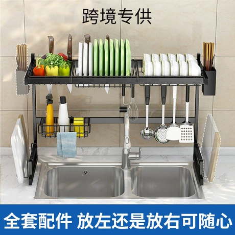 厨房多层置物架水槽晾碗碟沥水架厨具刀架多功能收纳加粗方管批发 元宝可抵1%