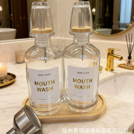 11.8oz浴室玻璃漱口水分配器配不锈钢漏斗竹托盘喷色漱口水瓶套装 ¥ 13 300+件 退货包运费 先采后付 回头率44% 徐州赛硕玻璃制品有限公司 运费: 获取 下单价: 获取 起订量: 获取 发货时间: 获取 年销量: 238 年销售额: ¥3094.00 上架时间: 2025-12-15 (183天) 开店日期: - 综合服务分: - 产品